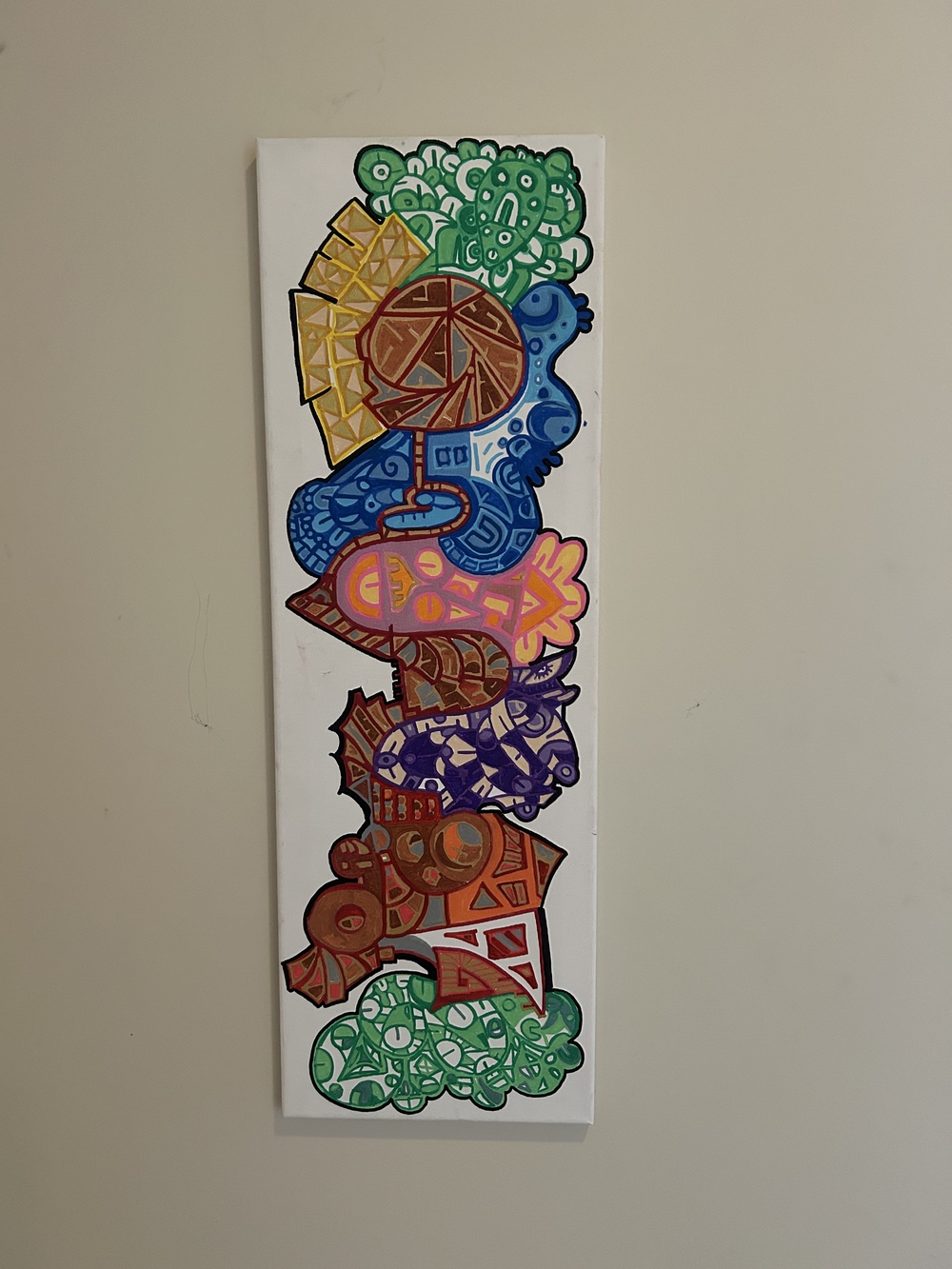 Abstract Street-Art Canvas — Multicolor